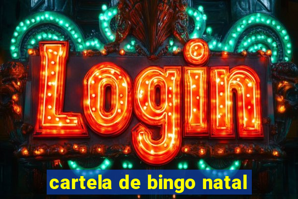 cartela de bingo natal